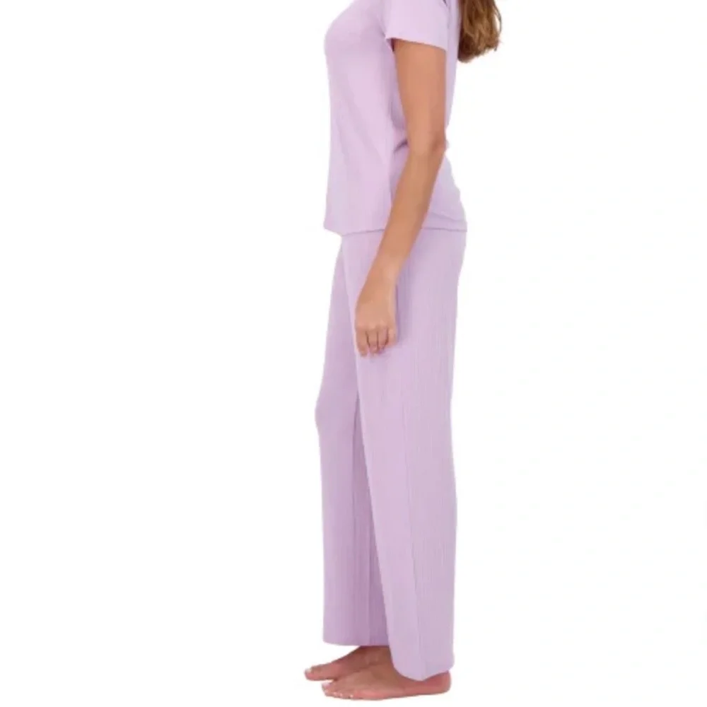 Live 2 Lounge Light Purple Pajama 4 Piece Set for Women Size Small - Picture 4 of 11